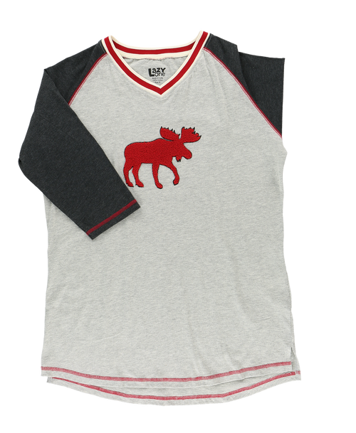 Lazy One Cabin Moose Women's Tall Tee