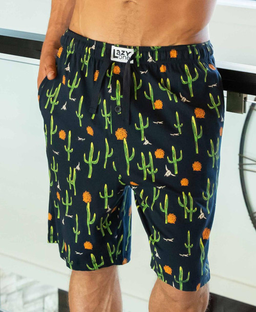 Lazy One Cactus Men's Pajama Shorts