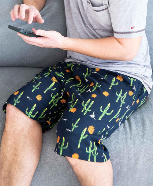 Lazy One Cactus Men's Pajama Shorts