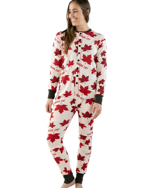 Lazy One Canada Eh? Adult Onesie Flapjack