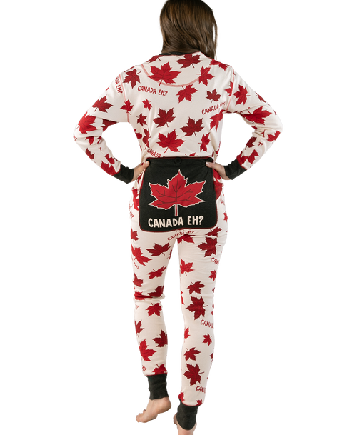 lazy one Canada Eh? Adult Onesie Flapjack