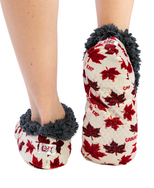 Lazy One Canada Eh? Fuzzy Feet Slipper