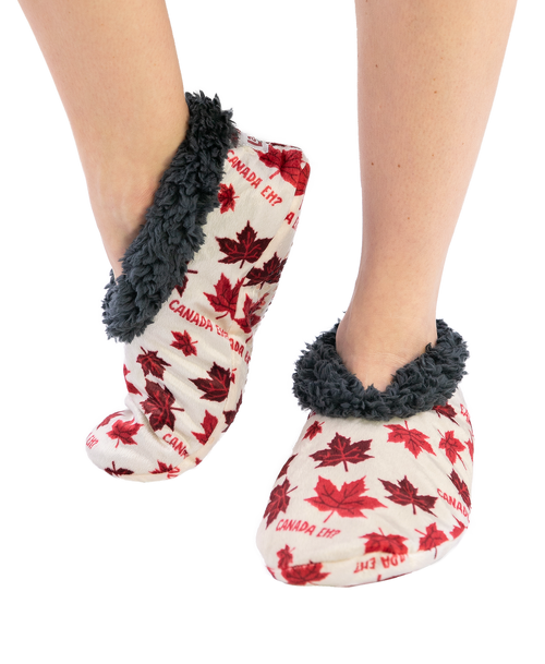 lazy one Canada Eh? Fuzzy Feet Slipper