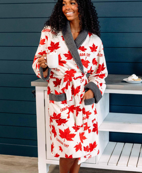 Lazy One Canada Eh? Women's Bathrobe