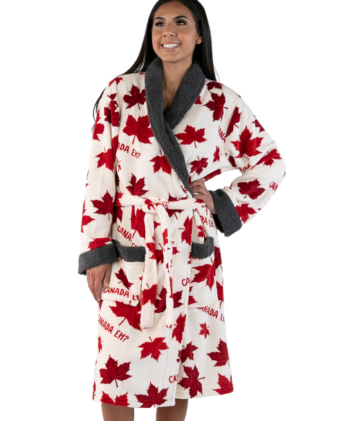 lazy one Canada Eh? Women's Bathrobe