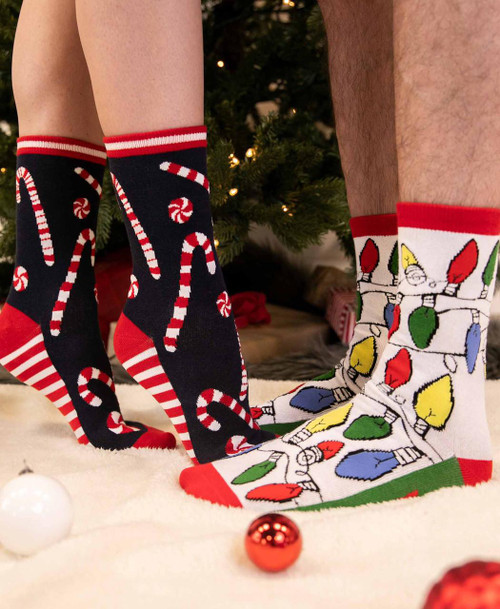 Lazy One Candy Cane Crew Sock