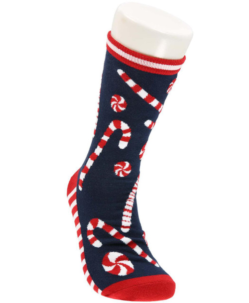 lazy one Candy Cane Crew Sock