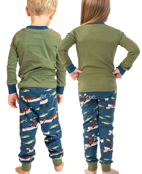 Lazy One Canoe Tuck Me In Kid's Long Sleeve PJ's