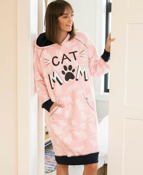 Lazy One Cat Mom Sleep Hoodie