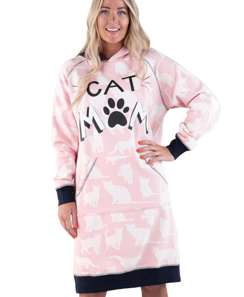 lazy one Cat Mom Sleep Hoodie