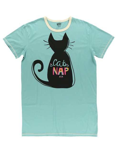 Lazy One Cat Nap Blue Nightshirt