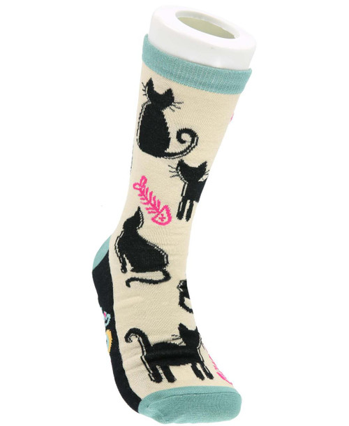 lazy one Cat Nap Crew Socks