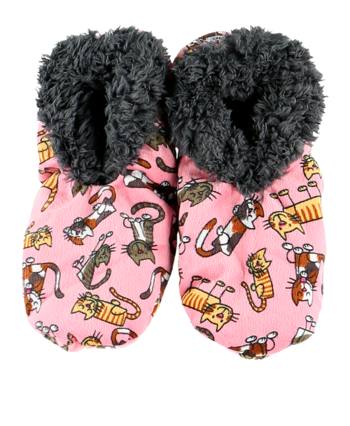 Lazy One Cat Nap Pink Fuzzy Feet Slipper