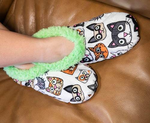 Lazy One Cattitude Cat Fuzzy Feet Slipper