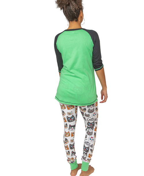 Lazy One Cattitude Women's Cat Legging Set