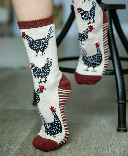 Lazy One Chicken Crew Sock