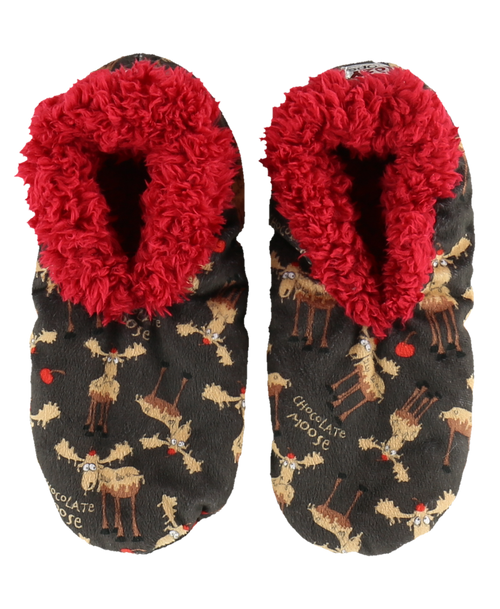 Lazy One Chocolate Moose Fuzzy Feet Slipper