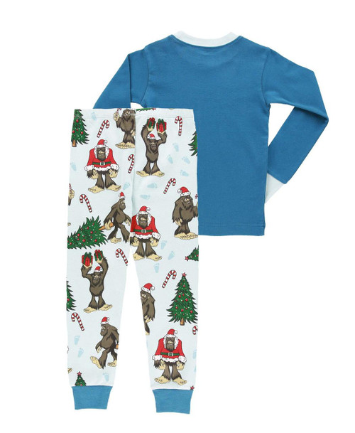 Lazy One Christmas Bigfoot Kid's Long Sleeve PJ's
