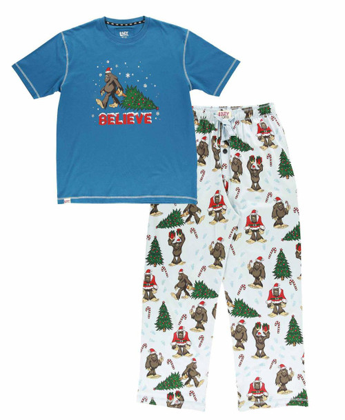 lazy one Christmas Bigfoot Men's PJ Set