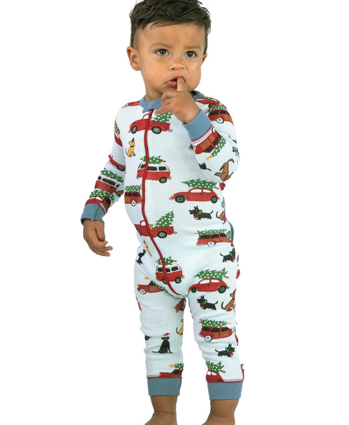 Lazy One Christmas Cars Infant Onesie Flapjack