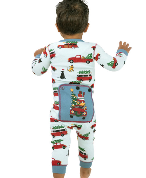 lazy one Christmas Cars Infant Onesie Flapjack