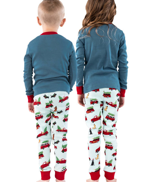 Lazy One Christmas Cars Kid's Long Sleeve PJ's
