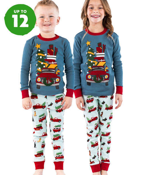 lazy one Christmas Cars Kid's Long Sleeve PJ's