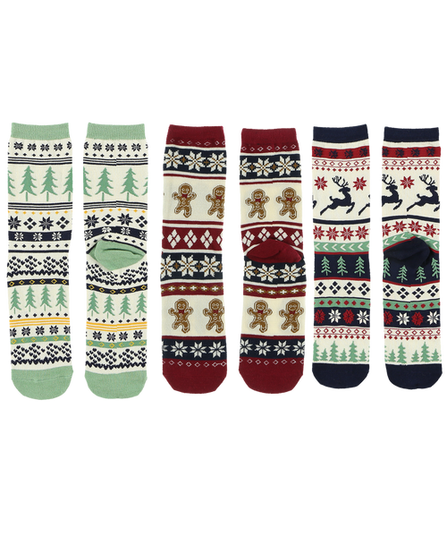 lazy one Christmas Fair Isle Sock 3 Pack
