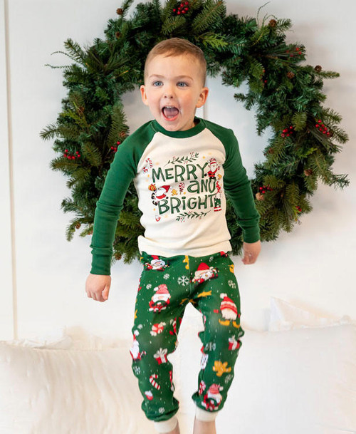 Lazy One Christmas Gnome Kid's Long Sleeve PJ's