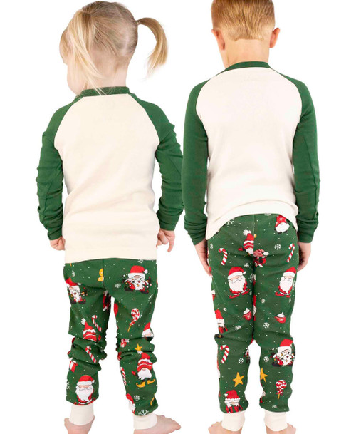Lazy One Christmas Gnome Kid's Long Sleeve PJ's