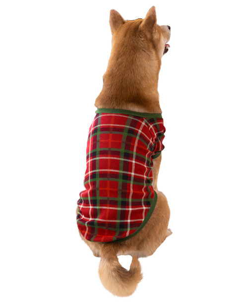 Lazy One Christmas Plaid Dog Shirt