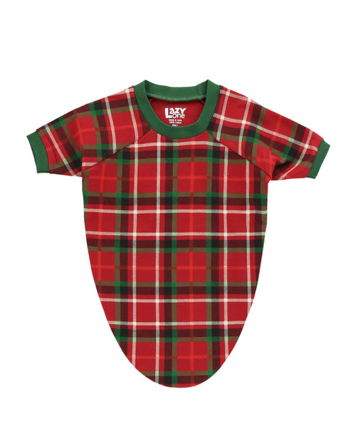 Lazy One Christmas Plaid Dog Shirt