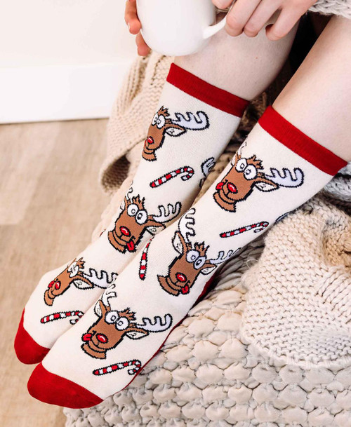 Lazy One Christmas With The Herd Crew Sock