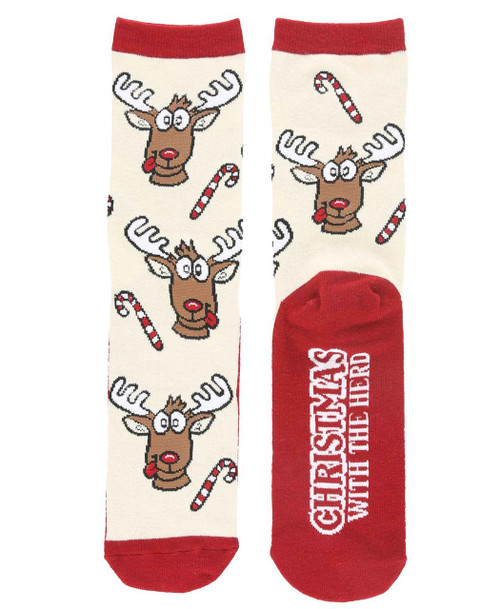 Lazy One Christmas With The Herd Crew Sock