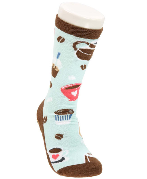 lazy one Coffee First Crew Sock