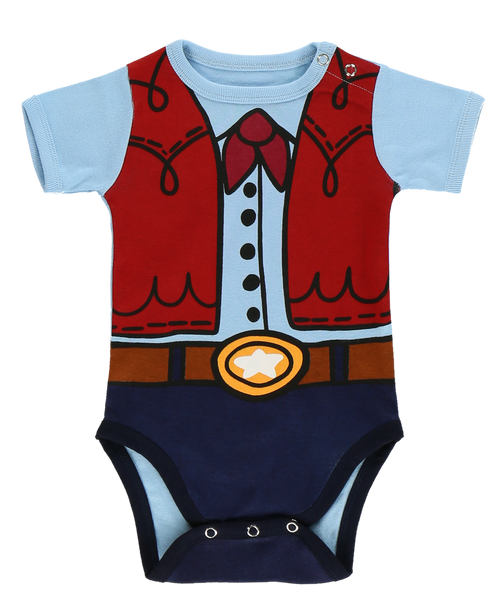 Lazy One Cowboy Infant Creeper Onesie