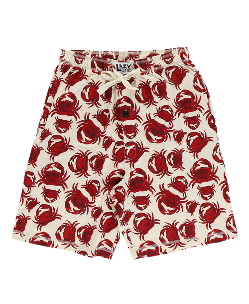 Lazy One Crab Men's Pajama Shorts
