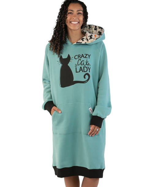 lazy one Crazy Cat Lady Sleep Hoodie