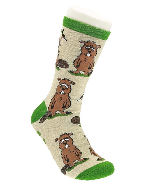 lazy one Dam Tired Beaver Crew Sock