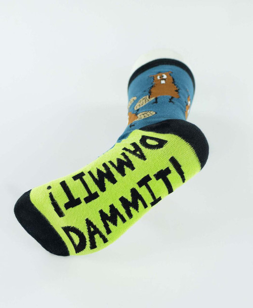 Lazy One Dammit Beaver Crew Sock