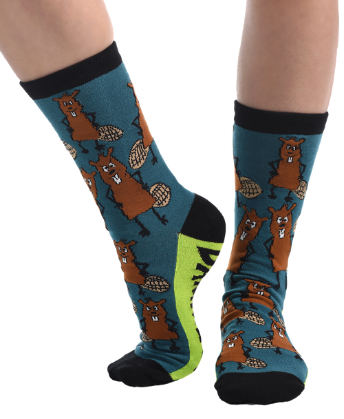 Lazy One Dammit Beaver Crew Sock