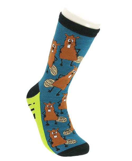 lazy one Dammit Beaver Crew Sock