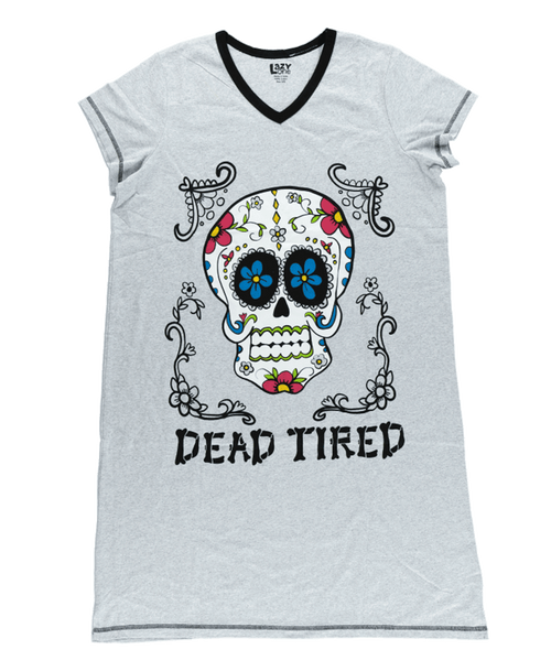 Lazy One Dead Tired Women's V-neck Nightshirt