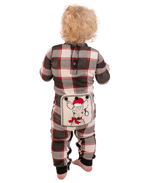 lazy one Deer Christmas Infant Onesie Flapjack
