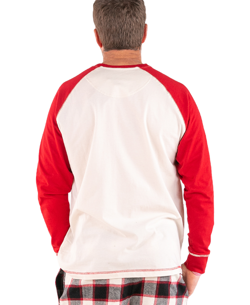 Lazy One Deer Christmas Men's Long Sleeve PJ Tee