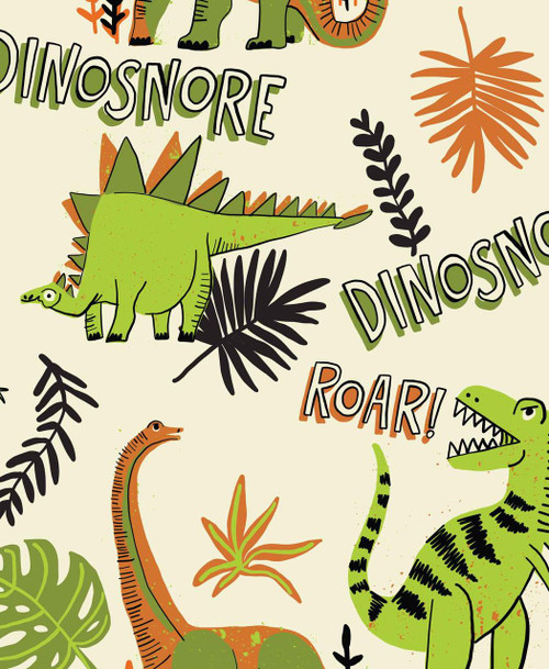 Lazy One Dinosnore Green Kid's Long Sleeve PJ's