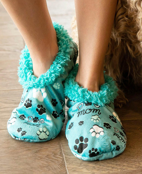 Lazy One Dog Mom Fuzzy Feet Slippers