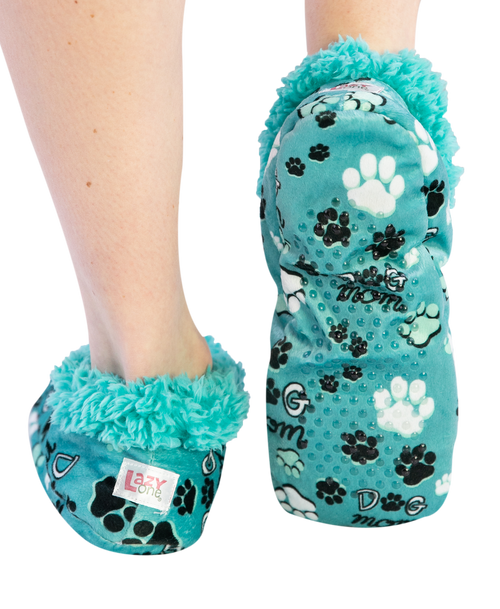 Lazy One Dog Mom Fuzzy Feet Slippers