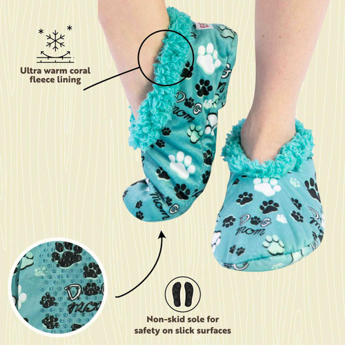 Lazy One Dog Mom Fuzzy Feet Slippers