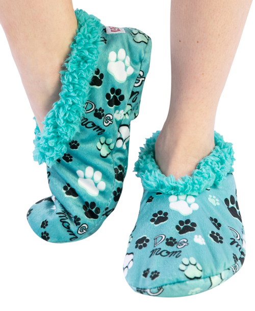 lazy one Dog Mom Fuzzy Feet Slippers